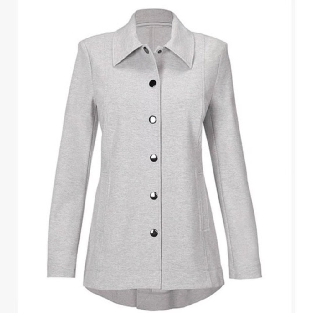 CAbi Gray Button-Up Jacket